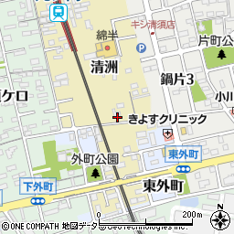 愛知県清須市清洲正覚寺北周辺の地図