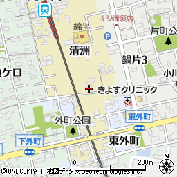 愛知県清須市清洲（正覚寺北）周辺の地図