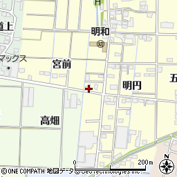 愛知県あま市中橋（宮前）周辺の地図