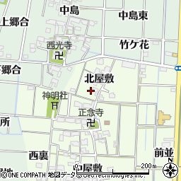 愛知県あま市丹波北屋敷周辺の地図