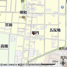 愛知県あま市中橋明円24周辺の地図