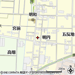 愛知県あま市中橋明円7周辺の地図