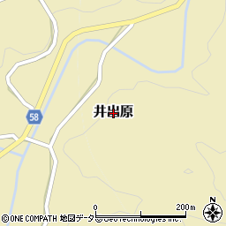 岡山県新庄村（真庭郡）井手原周辺の地図