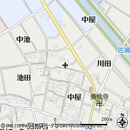 愛知県愛西市草平町中屋70周辺の地図