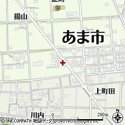 愛知県あま市二ツ寺揚山208周辺の地図