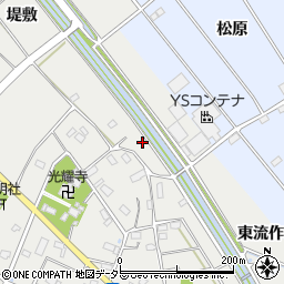 愛知県愛西市赤目町堤敷周辺の地図