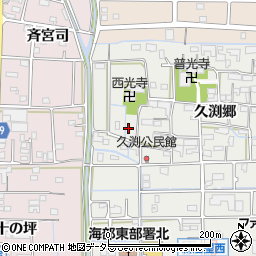 愛知県あま市新居屋久渕郷87周辺の地図
