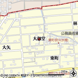愛知県愛西市勝幡町（大御堂）周辺の地図