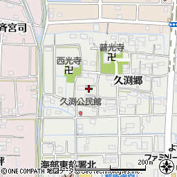 愛知県あま市新居屋久渕郷95周辺の地図