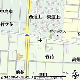 愛知県あま市丹波（竹花）周辺の地図