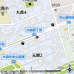 コメダ珈琲守山八剣店周辺の地図