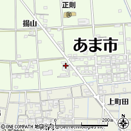 愛知県あま市二ツ寺揚山203周辺の地図