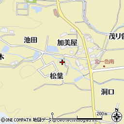 愛知県豊田市北一色町松葉周辺の地図
