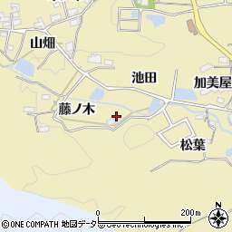 愛知県豊田市北一色町藤ノ木周辺の地図