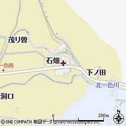 愛知県豊田市北一色町（石畑）周辺の地図
