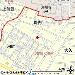 愛知県愛西市勝幡町堤内73周辺の地図