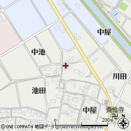 愛知県愛西市草平町中屋73周辺の地図