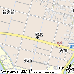 愛知県稲沢市平和町東城岩名周辺の地図