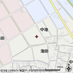 愛知県愛西市草平町（中池）周辺の地図