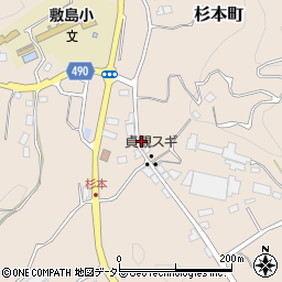 愛知県豊田市杉本町（鳥井前）周辺の地図