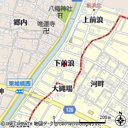 愛知県稲沢市平和町下前浪周辺の地図