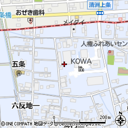 愛知県あま市西今宿（六反地五）周辺の地図