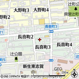 愛知県名古屋市北区長喜町周辺の地図