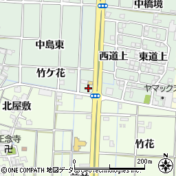 愛知県あま市蜂須賀中島東周辺の地図