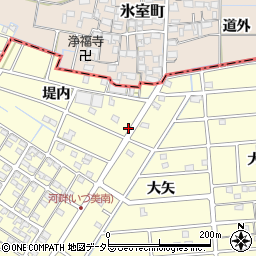 愛知県愛西市勝幡町堤内25周辺の地図