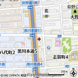 愛知県名古屋市北区黒川本通5丁目16周辺の地図