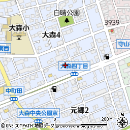 愛知県名古屋市守山区大森4丁目1607周辺の地図