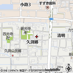 愛知県あま市新居屋久渕郷46周辺の地図