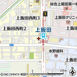 松屋 上飯田店周辺の地図