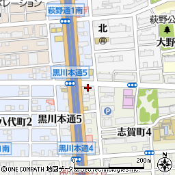 愛知県名古屋市北区黒川本通5丁目15周辺の地図