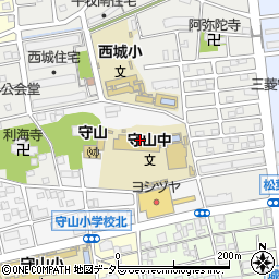 名古屋市立守山中学校周辺の地図