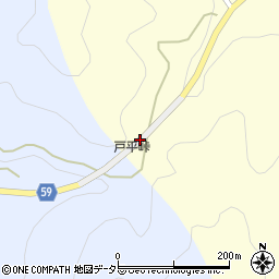戸平峠周辺の地図