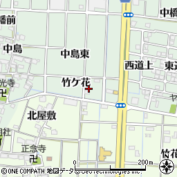 愛知県あま市蜂須賀（竹ケ花）周辺の地図