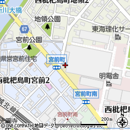 愛知県清須市西枇杷島町一反二畝割周辺の地図