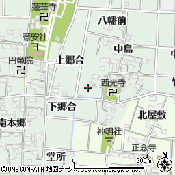 愛知県あま市蜂須賀上郷合周辺の地図
