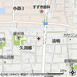 愛知県あま市新居屋久渕郷39周辺の地図