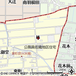 愛知県愛西市勝幡町林周辺の地図
