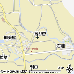 愛知県豊田市北一色町茂リ曽周辺の地図