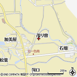 愛知県豊田市北一色町（茂リ曽）周辺の地図