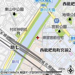 愛知県清須市西枇杷島町小場塚1167周辺の地図
