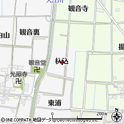 愛知県あま市花正杁込周辺の地図