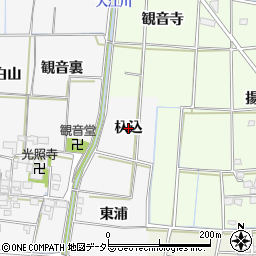 愛知県あま市花正（杁込）周辺の地図