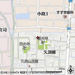 愛知県あま市新居屋久渕郷10周辺の地図