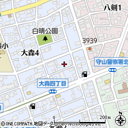 愛知県名古屋市守山区大森4丁目1812周辺の地図