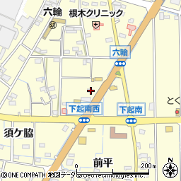 愛知県稲沢市平和町下起南180-2周辺の地図