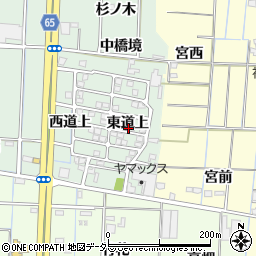 愛知県あま市蜂須賀（東道上）周辺の地図